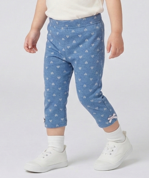 petit main（プティマイン）の「【プティプラ】GIRLS 7分丈レギンス（レギンス/スパッツ・キッズ・アイボリー/ブラック/オフホワイト/ブルー/カラフル/ピンク/ライトブルー/レッド・90cm/80ｃｍ/110cm/100cm/130cm/120cm）」の8枚目の写真