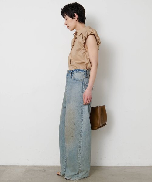 THE PAUSE（ザ ポーズ）の「【THE PAUSE】袖ギャザーノースリーブシャツ（シャツ/ブラウス・レディース・ベージュ/オフホワイト/ブルー・FREE）」の15枚目の写真