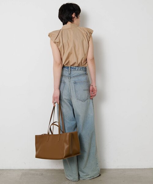 THE PAUSE（ザ ポーズ）の「【THE PAUSE】袖ギャザーノースリーブシャツ（シャツ/ブラウス・レディース・ベージュ/オフホワイト/ブルー・FREE）」の16枚目の写真