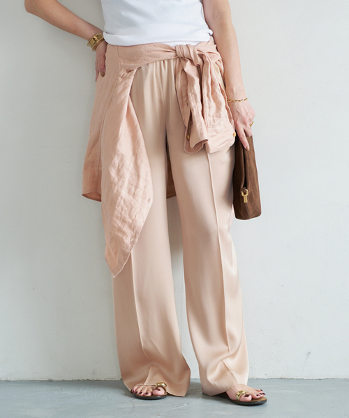 SILK SATIN イージーパンツ(スラックス)|Deuxieme Classe SILK SATIN イージーパンツ(スラックス)|Deuxieme Classe