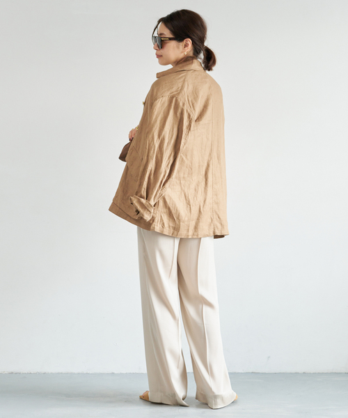 Deuxieme Classe(ドゥーズィエムクラス)の「*SILK SATIN イージーパンツ(スラックス・レディース・レッド/バーガンディー/ベージュ・38/36/34)」の14枚目の写真