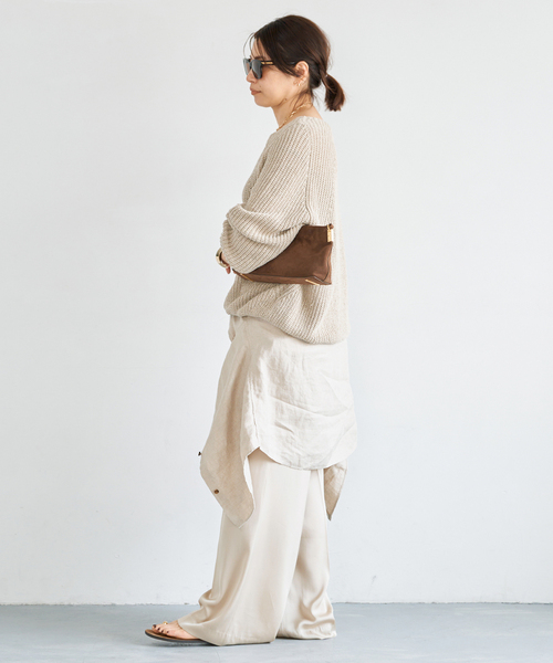 Deuxieme Classe(ドゥーズィエムクラス)の「*SILK SATIN イージーパンツ(スラックス・レディース・レッド/バーガンディー/ベージュ・38/36/34)」の18枚目の写真