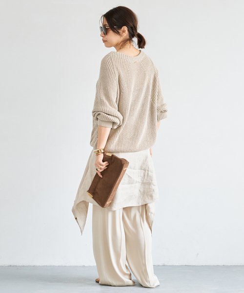 Deuxieme Classe(ドゥーズィエムクラス)の「*SILK SATIN イージーパンツ(スラックス・レディース・レッド/バーガンディー/ベージュ・38/36/34)」の19枚目の写真