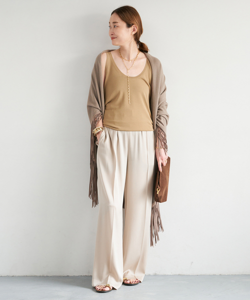 Deuxieme Classe(ドゥーズィエムクラス)の「*SILK SATIN イージーパンツ(スラックス・レディース・レッド/バーガンディー/ベージュ・38/36/34)」の22枚目の写真