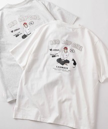 Red Cap Girl（レッドキャプガール）の「【70】【RCG/レッドキャップガール】アップリケロゴ バックプリント クルーネックTシャツ/ワンポイント刺繍/ユニセックス/レディース/メンズ（Tシャツ/カットソー）」