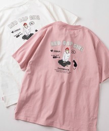 【70】【RCG/レッドキャップガール】アップリケロゴ バックプリント クルーネックTシャツ/ワンポイント刺繍/ユニセックス/レディース/メンズ