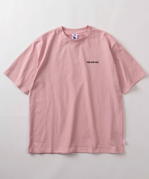 Red Cap Girl(レッドキャプガール)の「【70】【RCG/レッドキャップガール】アップリケロゴ バックプリント クルーネックTシャツ/ワンポイント刺繍/ユニセックス/レディース/メンズ(Tシャツ/カットソー・メンズ・ホワイト/ピンク/ブラック/アッシュグレー・M/L)」の5枚目の写真