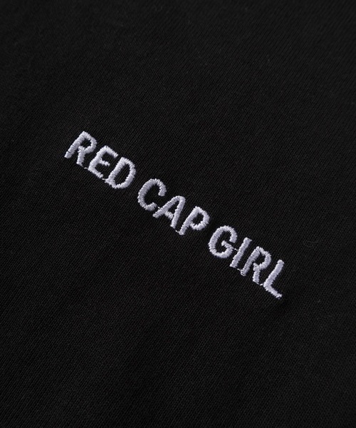 Red Cap Girl(レッドキャプガール)の「【70】【RCG/レッドキャップガール】アップリケロゴ バックプリント クルーネックTシャツ/ワンポイント刺繍/ユニセックス/レディース/メンズ(Tシャツ/カットソー・メンズ・ホワイト/ピンク/ブラック/アッシュグレー・M/L)」の11枚目の写真