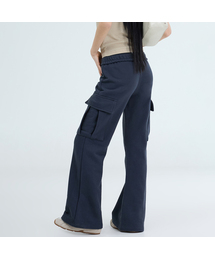 CARGO BANDING FLARE PANTS-2COLOR