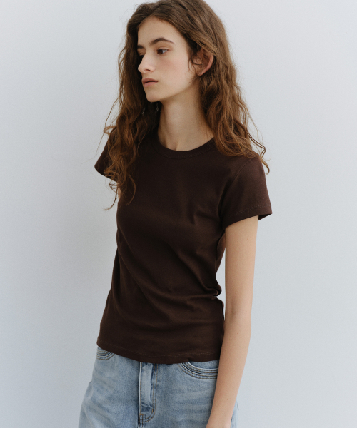 URAGO(ユラーゴ)の「Essential half t-shirt(Tシャツ/カットソー・レディース・チャコールグレー/ライトグレー/スカイブルー/ブラック/ダークブラウン/ネイビー/アイボリー・SMALL/MEDIUM)」の13枚目の写真