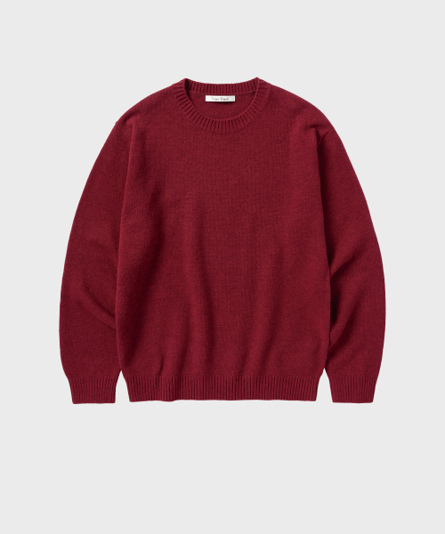 Dewell Cashmere Light Knit Sweat Night_Wine — вайн‑свитер из кашемира (винный)