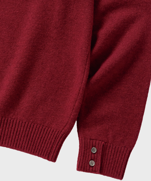 NONBLANK（ノンブランク）の「デイリーウールカシミヤクルーネックニット_ワイン（ニット/セーター・メンズ・ワイン・MEDIUM/LARGE/X-LARGE）」の4枚目の写真
