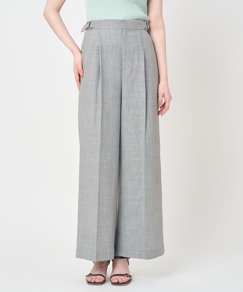 ANAYI(アナイ)の「スラブドビーDカン付きパンツ〈セットアップ対応商品〉(その他パンツ・レディース・ネイビー/ライトグレー・38/36)」の2枚目の写真