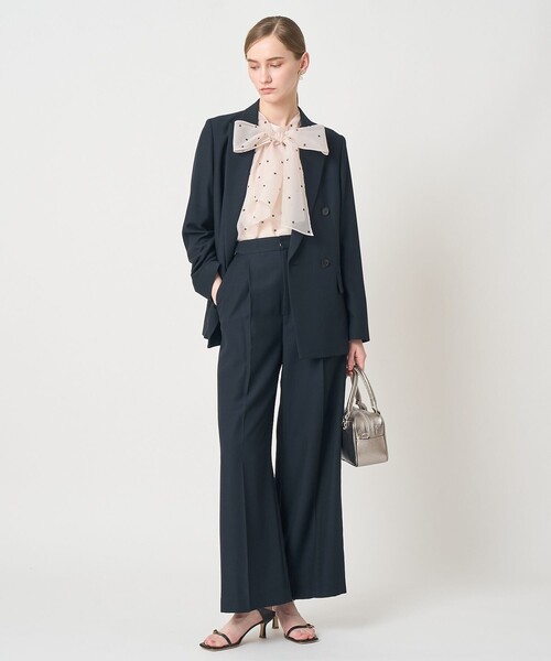 ANAYI(アナイ)の「スラブドビーDカン付きパンツ〈セットアップ対応商品〉(その他パンツ・レディース・ネイビー/ライトグレー・38/36)」の7枚目の写真