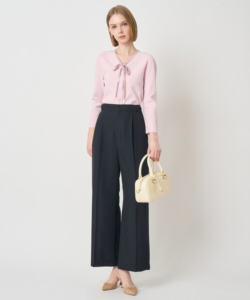 ANAYI(アナイ)の「スラブドビーDカン付きパンツ〈セットアップ対応商品〉(その他パンツ・レディース・ネイビー/ライトグレー・38/36)」の11枚目の写真