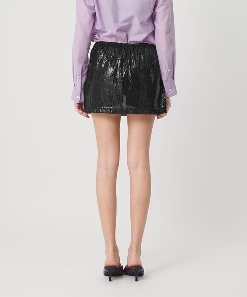 ATTISESSION（アティセッション）の「＜ATTISESSION＞スパンコール ミニスカート（スカート・レディース・ブラック/オフホワイト・FREE）」の10枚目の写真