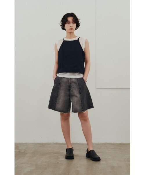 STYLEMIXER（スタイルミキサー）の「カットオフハーフデニム（デニムパンツ・レディース・ブラック/ブルー・SMALL/MEDIUM）」の14枚目の写真