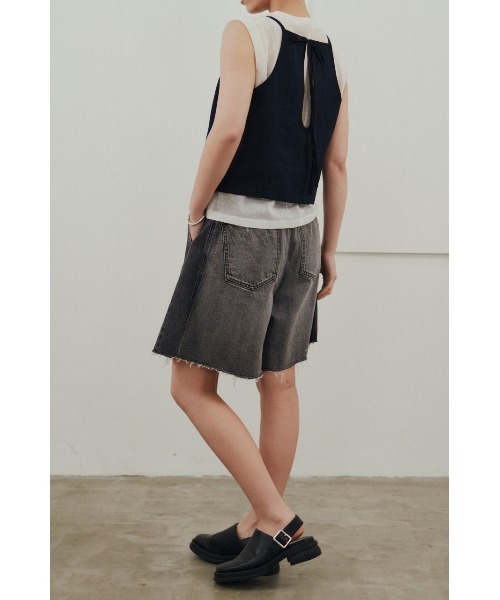 STYLEMIXER（スタイルミキサー）の「カットオフハーフデニム（デニムパンツ・レディース・ブラック/ブルー・SMALL/MEDIUM）」の15枚目の写真