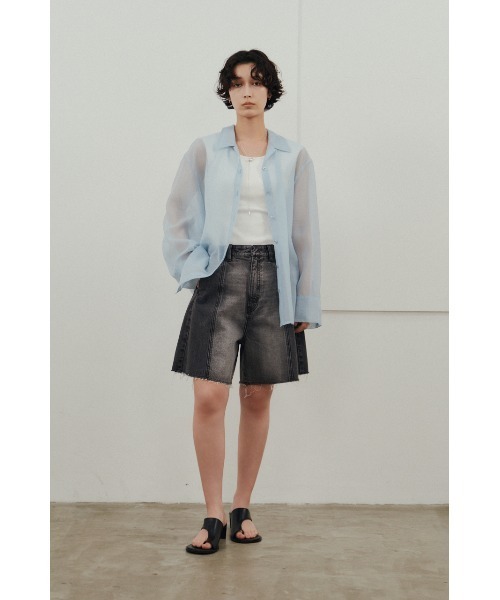 STYLEMIXER（スタイルミキサー）の「カットオフハーフデニム（デニムパンツ・レディース・ブラック/ブルー・SMALL/MEDIUM）」の16枚目の写真