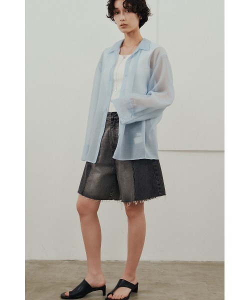 STYLEMIXER（スタイルミキサー）の「カットオフハーフデニム（デニムパンツ・レディース・ブラック/ブルー・SMALL/MEDIUM）」の17枚目の写真