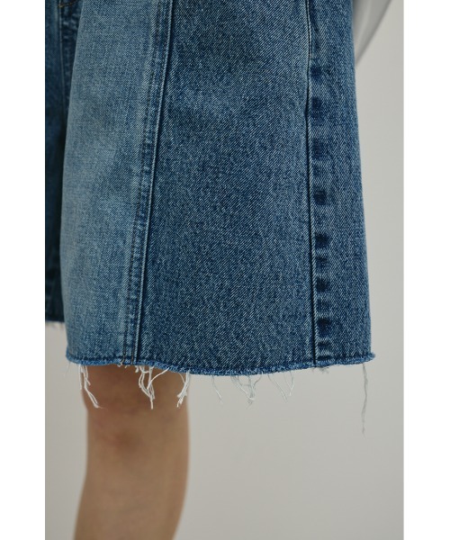 STYLEMIXER（スタイルミキサー）の「カットオフハーフデニム（デニムパンツ・レディース・ブラック/ブルー・SMALL/MEDIUM）」の5枚目の写真