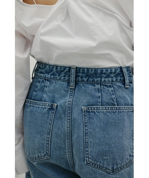 STYLEMIXER（スタイルミキサー）の「カットオフハーフデニム（デニムパンツ・レディース・ブラック/ブルー・SMALL/MEDIUM）」の6枚目の写真