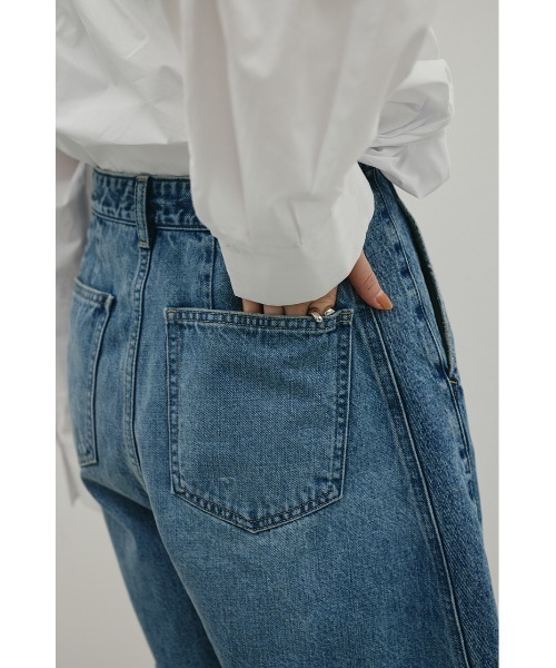 STYLEMIXER（スタイルミキサー）の「カットオフハーフデニム（デニムパンツ・レディース・ブラック/ブルー・SMALL/MEDIUM）」の7枚目の写真