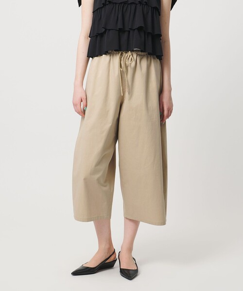 ASTRAET(アストラット)の「<ASTRAET>コットン バレル クロップドパンツ(その他パンツ・レディース・ベージュ/ダークグレー・1/0/00)」の1枚目の写真