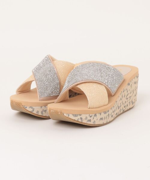 Bridget Birkin(ブリジットバーキン)の「【Bridget Birkin】厚底ウェッジクロスベルトサンダル(562127)(サンダル・レディース・ブラック/グレイッシュベージュ/シルバー・M/L/S/LL)」の14枚目の写真