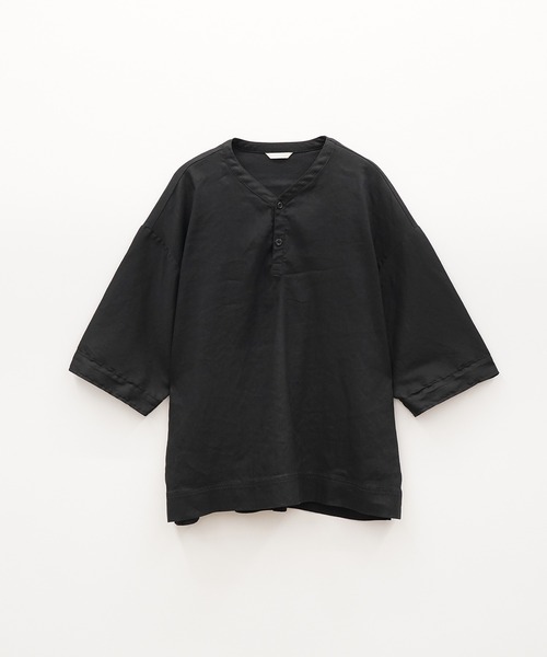 TROVE(トローヴ)の「TROVE / MODERN LINEN PULLOVER SHIRT(シャツ/ブラウス・メンズ・ホワイト系/ブラック・2/3)」の2枚目の写真