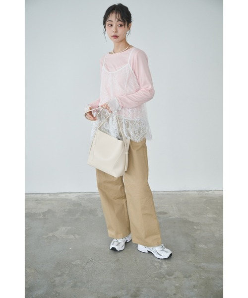 Anclear oui(アンクリアウィ)の「ワンショルダーバッグ(ショルダーバッグ・レディース・White/Black/Beige・F)」の6枚目の写真