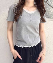【INGNI SOELA】レースドッキングリブトップス/WEB限定