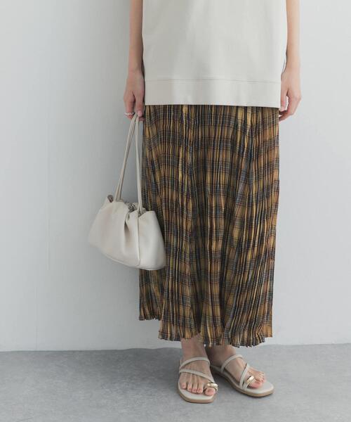 URBAN RESEARCH DOORS(アーバンリサーチドアーズ)の「ワッシャープリーツチェックスカート(スカート・レディース・ブルー系その他/イエロー系その他・FREE)」の10枚目の写真