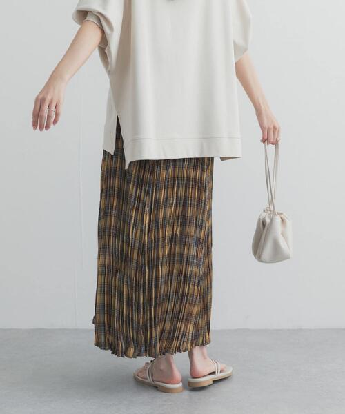 URBAN RESEARCH DOORS(アーバンリサーチドアーズ)の「ワッシャープリーツチェックスカート(スカート・レディース・ブルー系その他/イエロー系その他・FREE)」の6枚目の写真