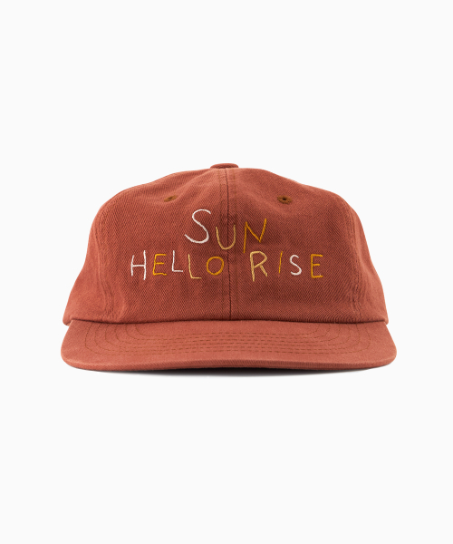 HELLO SUNRISE(ハローサンライズ)の「HS Doodle Logo RX 6P Cap_Terracotta(キャップ・レディース・テラコッタ・OS)」の1枚目の写真