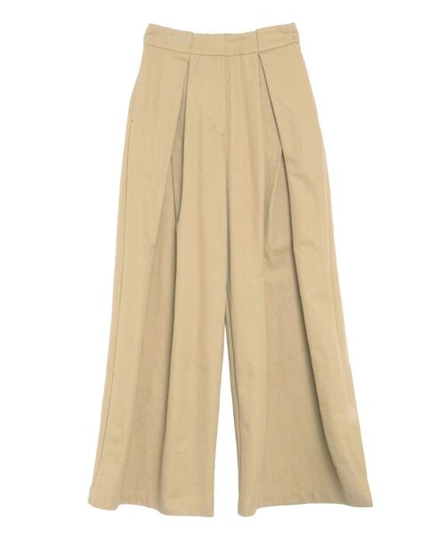 ELENDEEK(エレンディーク)の「ツイルタックワイドパンツ(その他パンツ・レディース・ベージュ/ネイビー・2/1)」の3枚目の写真