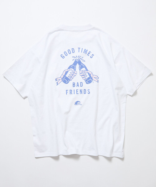 LURKING CLASS（ラーキングクラス）の「限定展開 LURKING CLASS/ラーキングクラス LURKING CLASS×FREAK'S STORE 別注 ヴィンテージ加工 プリント Tシャツ /GOOD TIMES BAD FRND HAND（Tシャツ/カットソー・メンズ・ブラック/ホワイト・MEDIUM/X-LARGE/LARGE）」の12枚目の写真