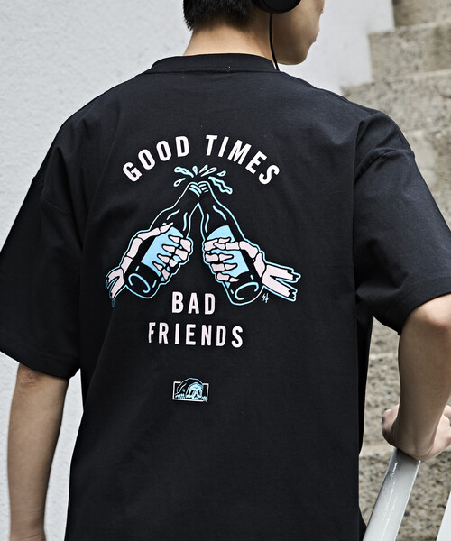 LURKING CLASS（ラーキングクラス）の「限定展開 LURKING CLASS/ラーキングクラス LURKING CLASS×FREAK'S STORE 別注 ヴィンテージ加工 プリント Tシャツ /GOOD TIMES BAD FRND HAND（Tシャツ/カットソー・メンズ・ブラック/ホワイト・MEDIUM/X-LARGE/LARGE）」の20枚目の写真