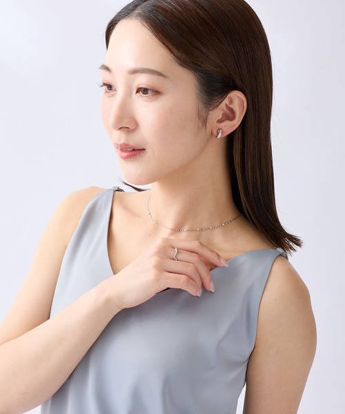 CALIN STANDARD(カリンスタンダード)の「◆金属アレルギー対応◆◆made in japan◆【痛くない】【落ちにくい】【片手で簡単】 ビジューライン マグネットイヤリング(イヤリング・レディース・ゴールド/シルバー・FREE)」の6枚目の写真