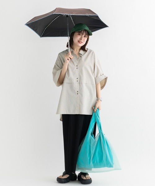 Wpc.(ダブリュピーシー)の「Green Parks×Wpc.コンパクト日傘(折りたたみ傘・レディース・ブラウン/ベージュ/グレー・FREE)」の6枚目の写真