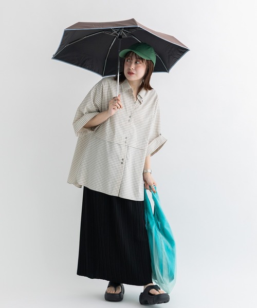 Wpc.(ダブリュピーシー)の「Green Parks×Wpc.コンパクト日傘(折りたたみ傘・レディース・ブラウン/ベージュ/グレー・FREE)」の8枚目の写真