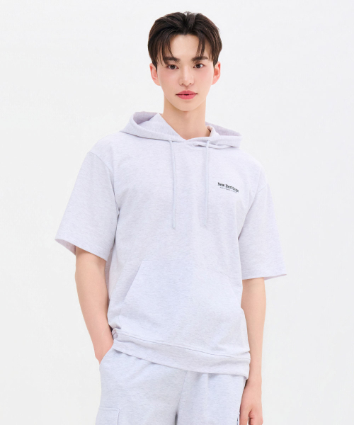 CHASECULT(チェイスカルト)の「共用クーリングコットン半袖フードTシャツ-FBRU5812D0E(Tシャツ/カットソー・メンズ・ライトグレー・100/105/90/95)」の4枚目の写真