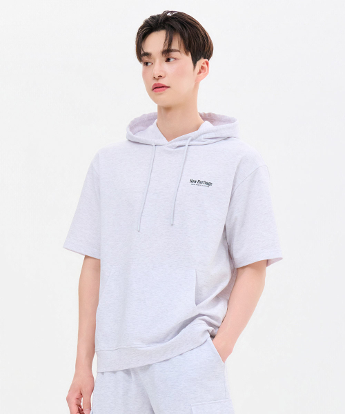 CHASECULT(チェイスカルト)の「共用クーリングコットン半袖フードTシャツ-FBRU5812D0E(Tシャツ/カットソー・メンズ・ライトグレー・100/105/90/95)」の3枚目の写真