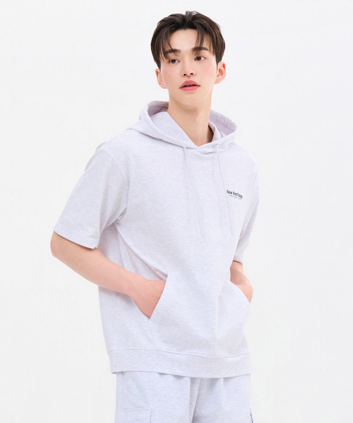 CHASECULT(チェイスカルト)の「共用クーリングコットン半袖フードTシャツ-FBRU5812D0E(Tシャツ/カットソー・メンズ・ライトグレー・100/105/90/95)」の2枚目の写真