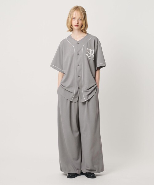 ER(イーアール)の「<ER>メッシュ ベースボール シャツ(カーディガン/ボレロ・レディース・ネイビー/グレー系・S/M)」の5枚目の写真