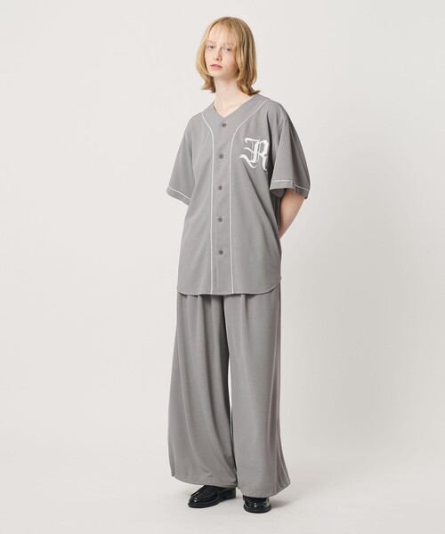 ER(イーアール)の「<ER>メッシュ ベースボール シャツ(カーディガン/ボレロ・レディース・ネイビー/グレー系・S/M)」の6枚目の写真