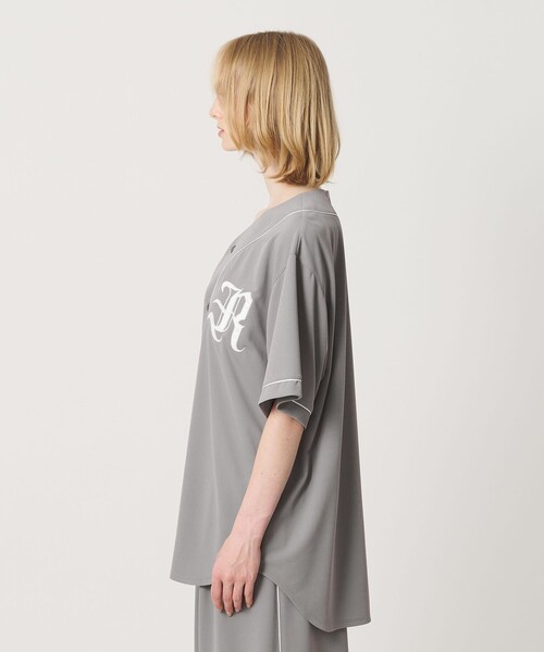 ER(イーアール)の「<ER>メッシュ ベースボール シャツ(カーディガン/ボレロ・レディース・ネイビー/グレー系・S/M)」の11枚目の写真