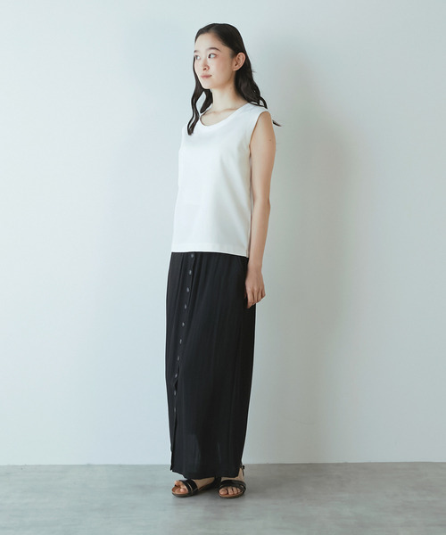 LOGEMENT DE CLAIRE(ロジュモンドクレール)の「ノースリーブプルオーバー(Tシャツ/カットソー・レディース・杢グレー/ホワイト/ブラック・3/2)」の22枚目の写真