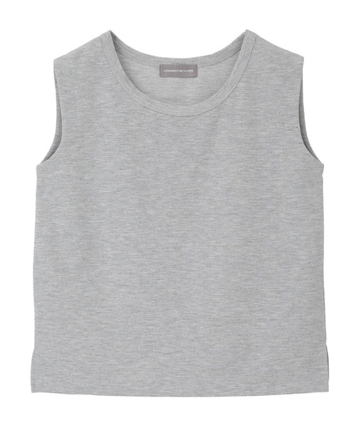 LOGEMENT DE CLAIRE(ロジュモンドクレール)の「ノースリーブプルオーバー(Tシャツ/カットソー・レディース・杢グレー/ホワイト/ブラック・3/2)」の12枚目の写真