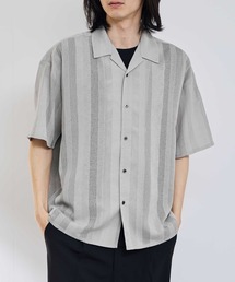 URBAN COLLECTION（アーバンコレクション）の「URBAN COLECTION ストライプ 無地オープンカラーシャツ（シャツ/ブラウス）」